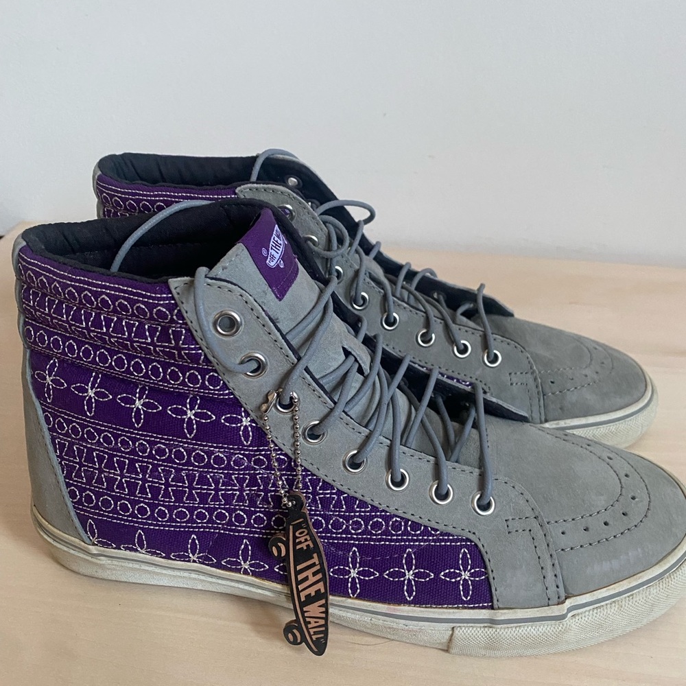 Vans Vault Sk8-Hi Ikat Woven Purple Men's 10.5 New Without Box